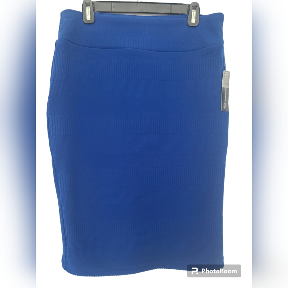 SOHO Apparel Women's Pencil Skirt Blue Size Medium